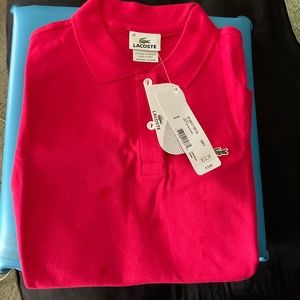 Lacoste red short sleeve polo, size 8 NEW
